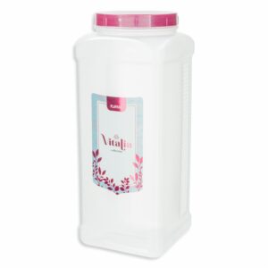 Pomo Dispensador Cuadrado N4 Con Tapa Burdeos Perlado Vitalia PLAPASA 3 Litros