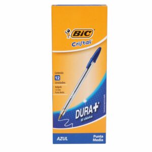 Bolígrafo Cristal Azul BIC 12 Piezas