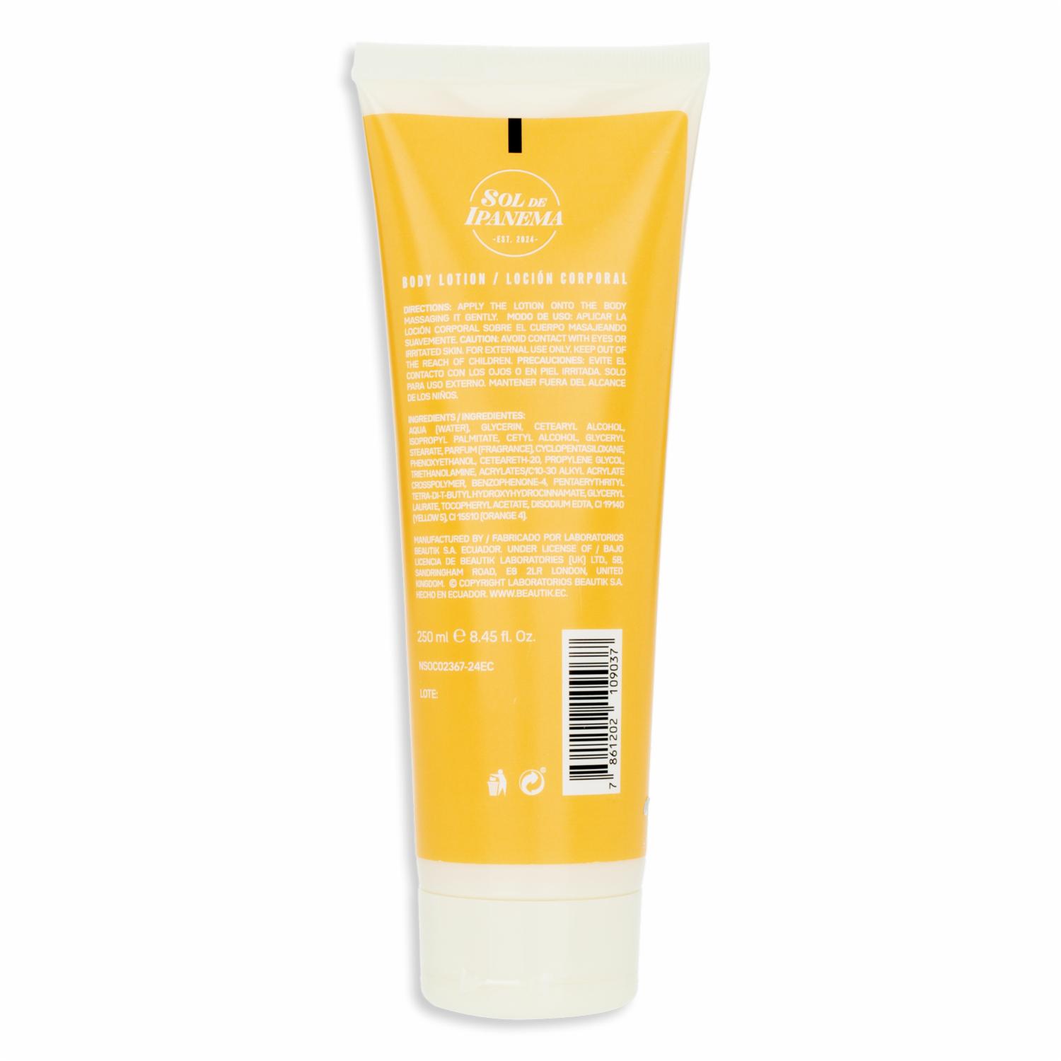 Loción Corporal Sol De Ipanema 72 Vainilla, Pistacho Y Caramelo BEAUTÌK LONDON 250 Ml - Imagen 2