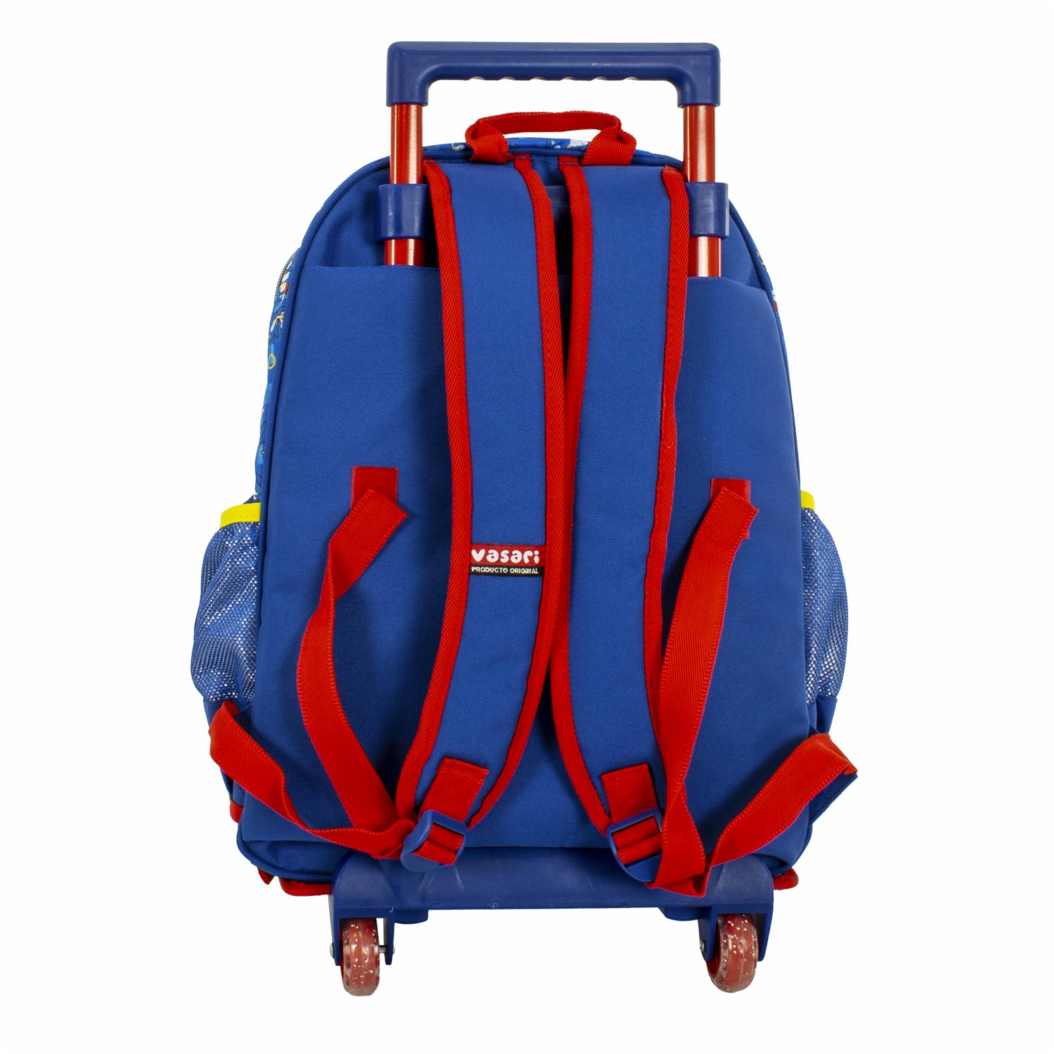 Mochila Con Ruedas Escolar Sonic Azul Vi MOZIONI 33x48x21Cm - Imagen 3