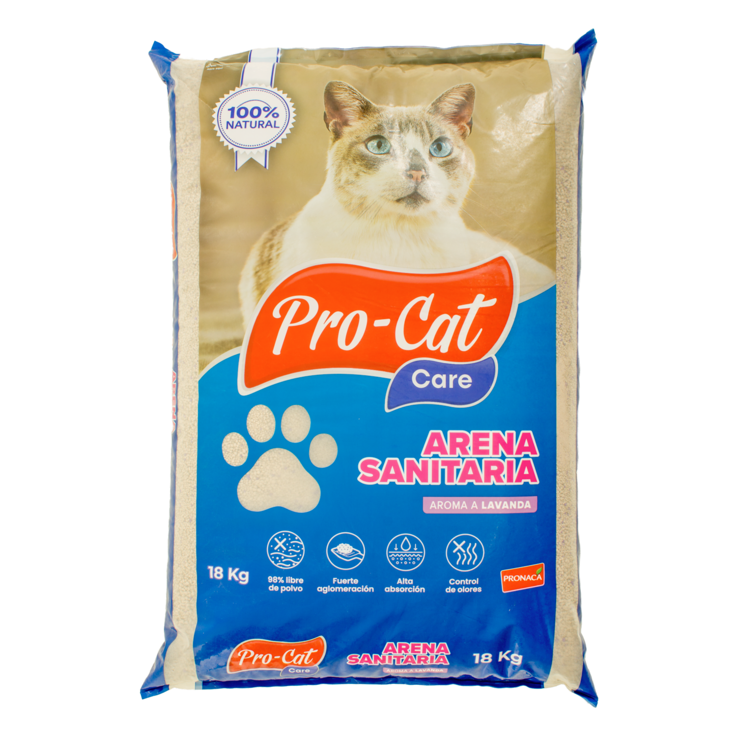 Arena Para Gato Sanitaria PRO-CAT CARE 18 Kg
