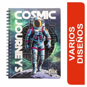 Cuaderno Universitario Argollado A Cuadros FLIX 100 Hojas