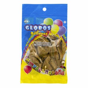 Globo N 9 Perla Oro IMPORTADORA CUMPLEAÑOS X 10 Uds