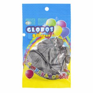 Globo N 9 Perla Plata IMPORTADORA CUMPLEAÑOS X 10 Unidades