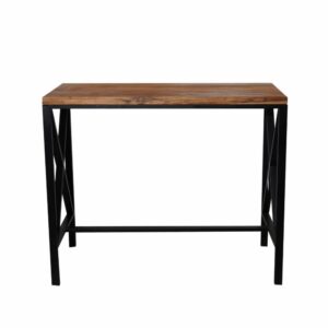 Desayunador Ferro Rectangular 4 Puestos Natural SYNERGY Madera Y Metal