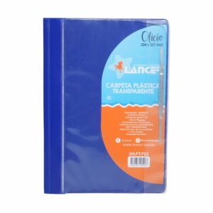 Carpetas Tipo Oficio Transparente Color Azul Claro LANCER Unidad
