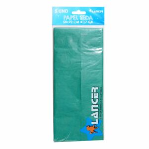 Set Papel Seda Verde Oscuro 17 G LANCER 70X50 Cm