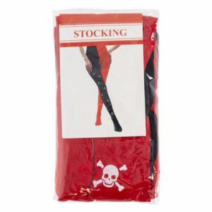 Disfráz Medias Pirata IMPORTADORA CUMPLEAÑOS Rojo Y Negro