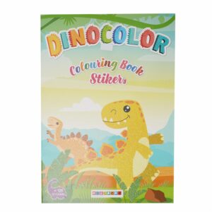 Libro Dino Color Con Pegatinas EDICARDS 15 Páginas