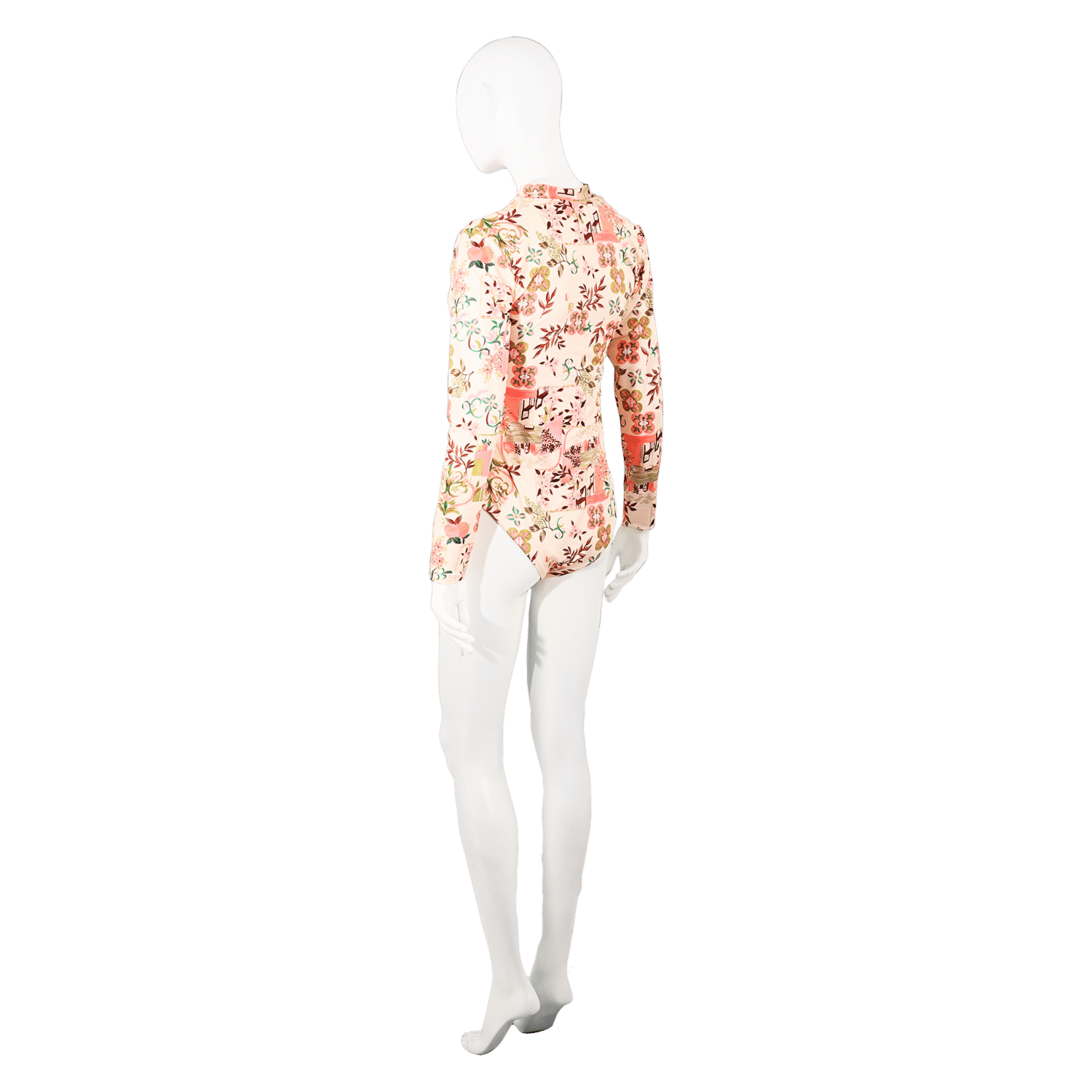 Traje De Baño Estampado Mangas Largas Cuello Redondo TALULAH