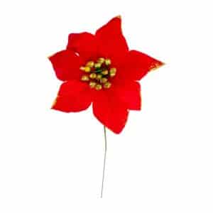 Flor Roja Botón Dorado JOY 18 Cm