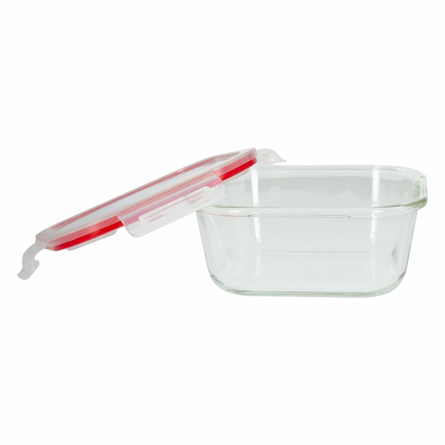 Refractario Hermético Con Válvula Rojo Claro FREE HOME Rectangular