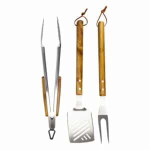 Set Utensilios Trinche Espatula Y Pinza Para BBQ SUNLIFE 3 Piezas