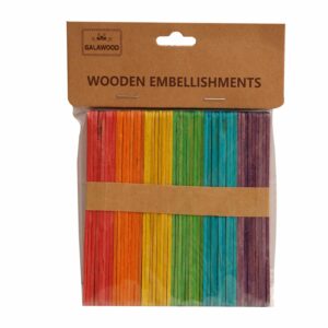 Palos Colores De Madera Para Manualidades BABY CRAFT 50 Piezas