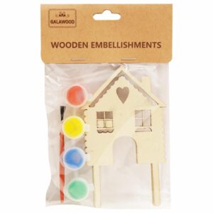 Casa Con Colores De Madera Para Manualidades BABY CRAFT 7 Piezas
