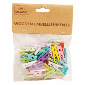 Pinzas Colores De Madera Para Manualidades BABY CRAFT 2.5X0.3