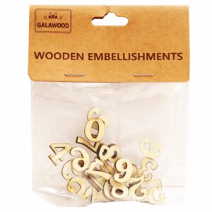 Números De Madera Para Manualidades BABY CRAFT 20 Piezas