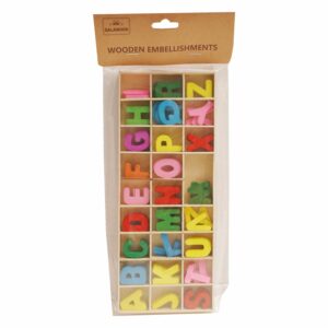 Juego Letras Colores De Madera Para Manualidades BABY CRAFT 130 Piezas