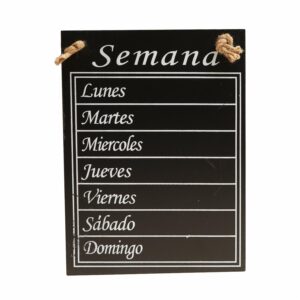 Letrero Días De La Semana De Madera Para Manualidades BABY CRAFT 1 Pieza