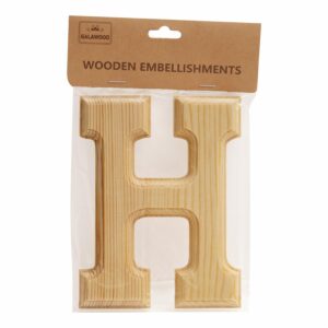 Letra H De Madera Para Manualidades BABY CRAFT 15 Cm 6 Cm
