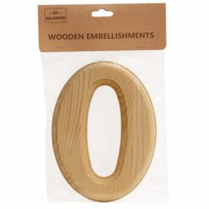 Numero 0 De Madera Para Manualidades BABY CRAFT 15 Cm 6 Cm
