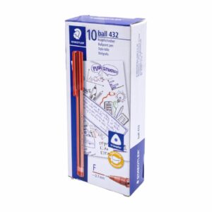 Bolígrafo Ball Rojo Fino Triangular STAEDTLER X10 Uds