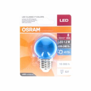 Foco Led Colores Clp Azul 20Lm E27 OSRAM BLISTER 1.2W