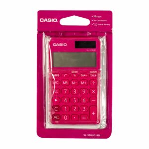 Calculadora Portátil De 10 Dígitos Color Rojo CASIO 118708 4Mm