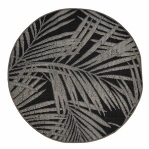 Alfombra De Área Redonda Ramas Beige Negro Esprit BALTA 120 x