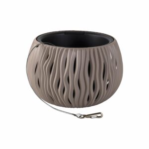 Maceta Cónica Textura Arena Color Camel PROSPERPLAST 23,8 X 23,8 X 16,1 Cm