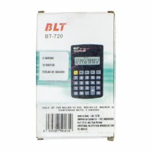Calculadora De Bolsillo Solar De 12 Dígitos BLT Bt-720