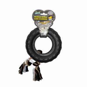 Juguete Para Mascota Rueda Dura Con Cuerda SOLEIL Unidad