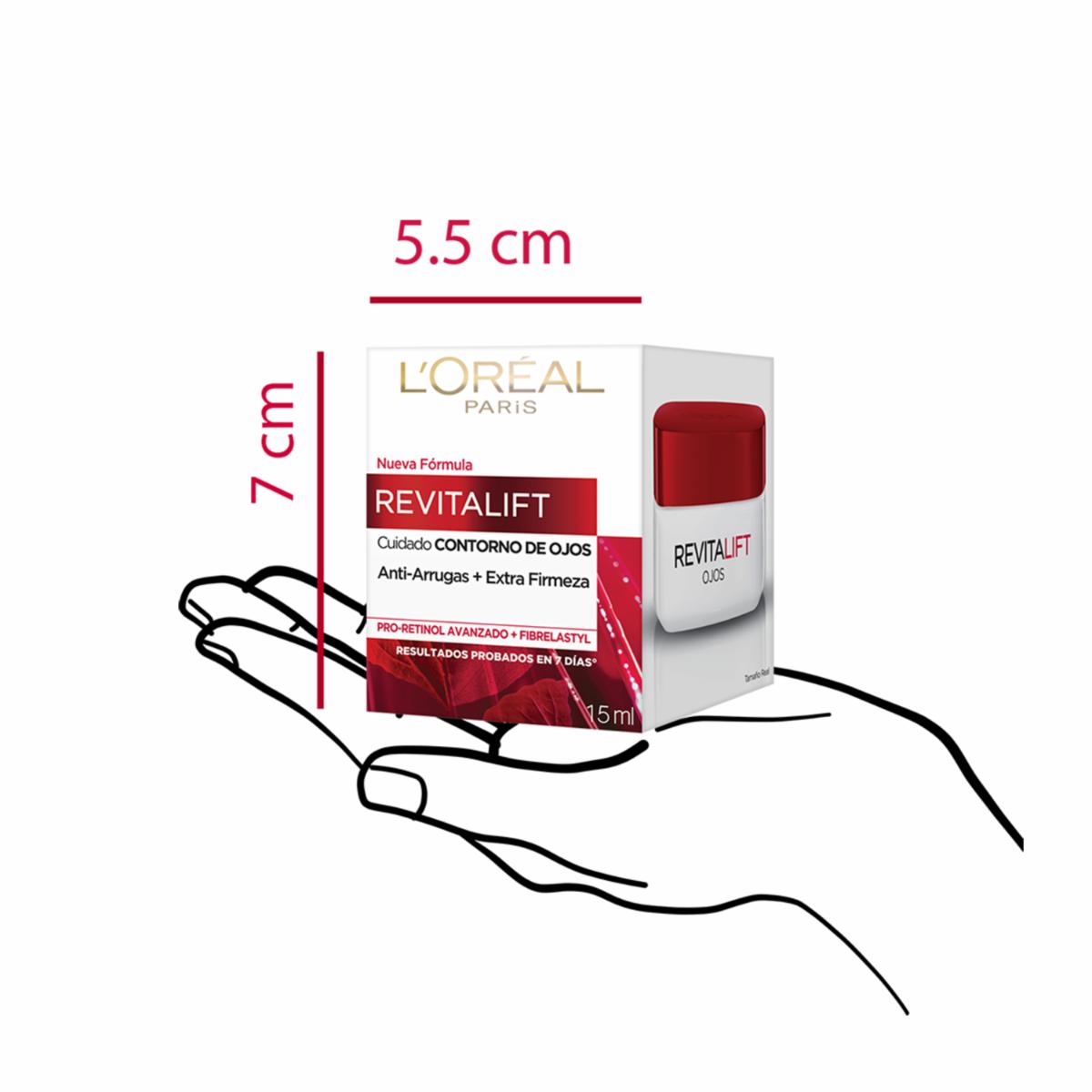 Contorno De Ojos Anti Arrugas + Extra Firmeza Revitalift L'ORÉAL 15 Ml - Imagen 5