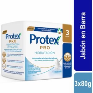 Jabón En Barra Antibacterial Pro Hidratación PROTEX 3 X 80 G
