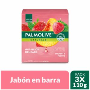 Jabón En Barra Naturals Yogurt y Frutas PALMOLIVE 3 X 110 G