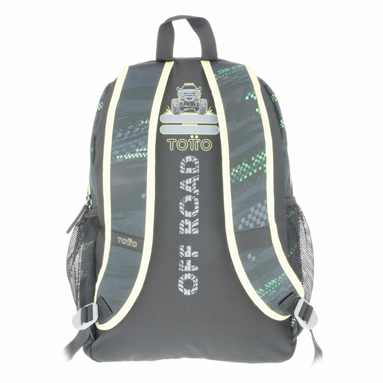 Mochila Infantil Monster Race L TOTTO Grande - Imagen 2