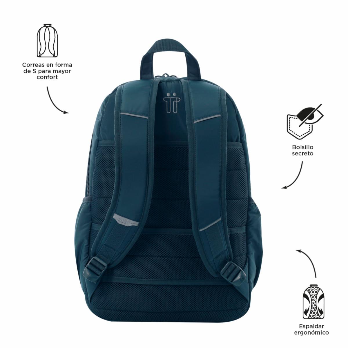 Mochila Pc Moda Mujer Plaine TOTTO Azul