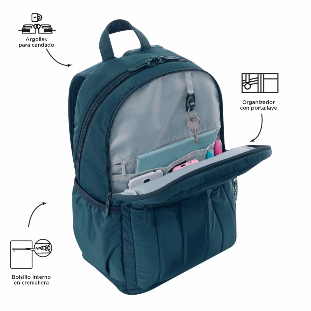 Mochila Pc Moda Mujer Plaine TOTTO Azul