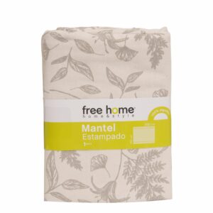 Mantel Estampado Floral Dani Gris FREE HOME 6 Puestos