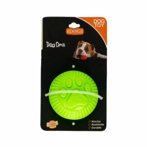 Pelota Para Mascota De Perro Huella Maciza Mediana Verde 4DOGS Pequeño