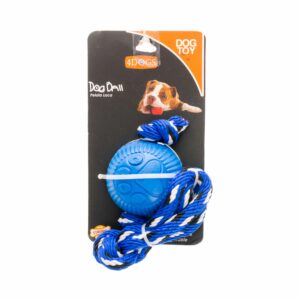 Pelota Para Mascota De Maciza Con Jalador Para Perro 4DOGS Mediano