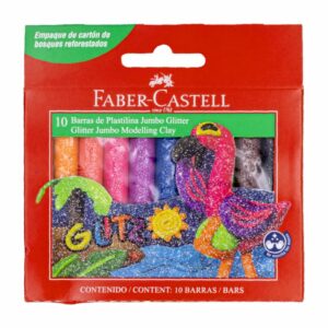 Plastilina Escarchada De Colores FABER-CASTELL X12 Uds