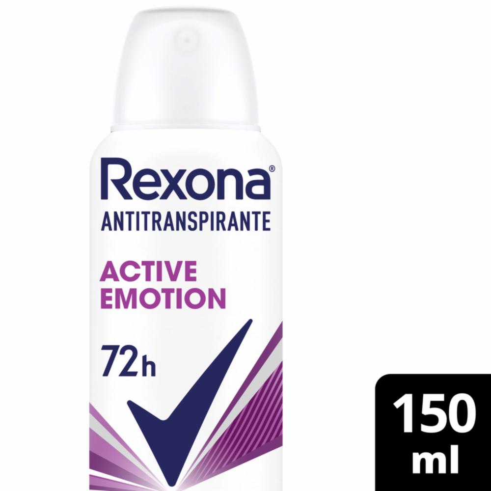 Desodorante En Aerosol Para Dama Active Emotion REXONA 150 Ml - Imagen 3