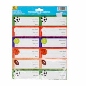 Membretes Escolares Diseño Deportes OIMI X12 Uds