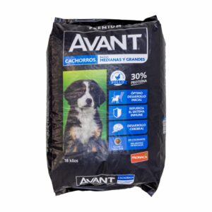 Alimento Para Perros Cachorros Razas Medianas Y Grandes AVANT 18 Kg