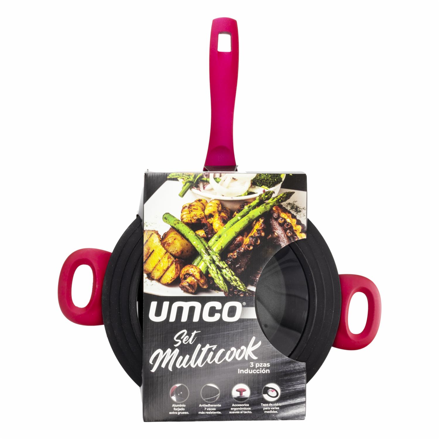 Set Sartén Con Tapa Y Olla De Inducción UMCO 3 Piezas - Imagen 4