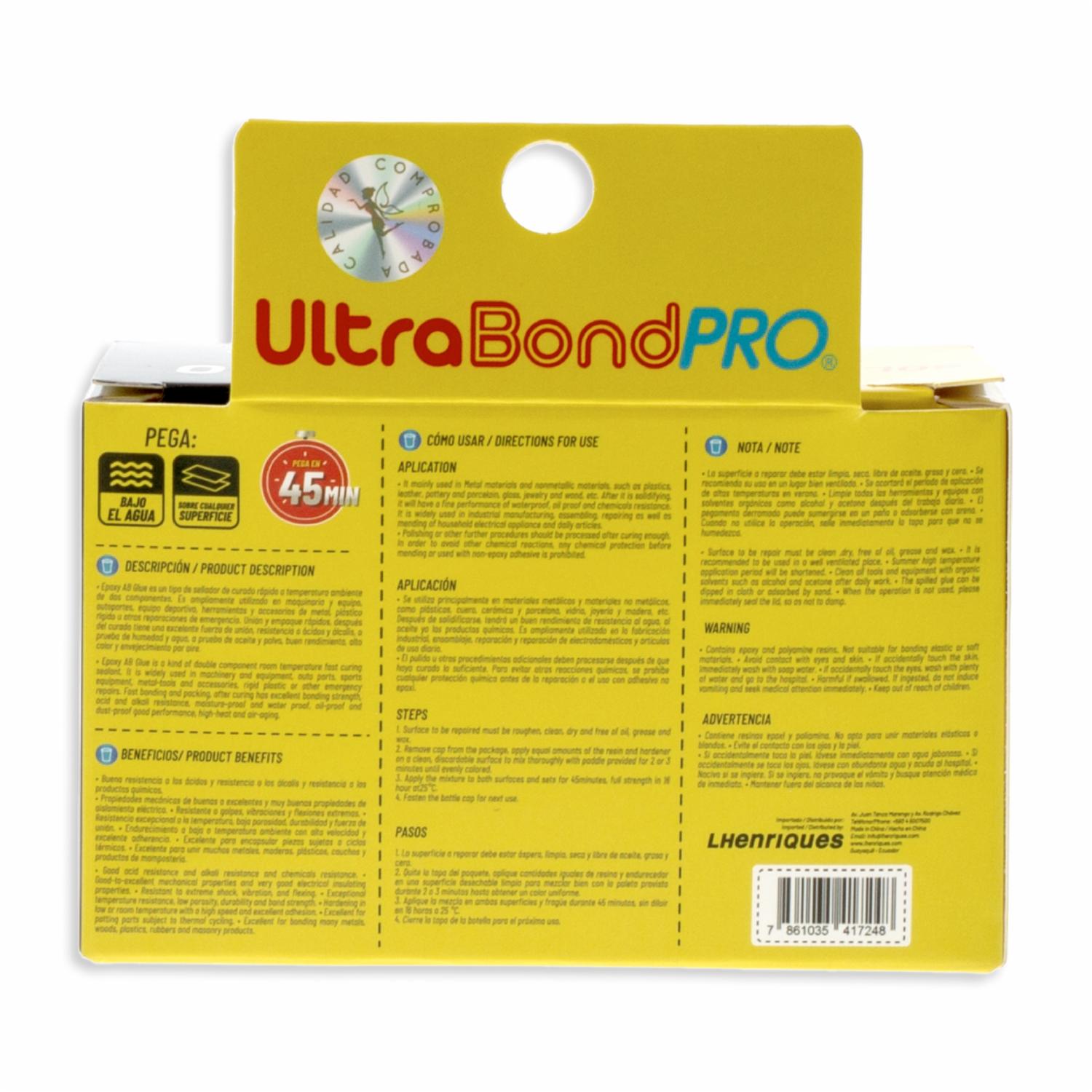 Soldadura En Frío Epóxico Extra Fuerte ULTRABOND 100 G - Imagen 4