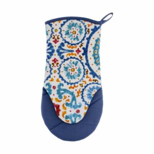 Guante De Cocina Diseño Mandalas Turquesa HECHO AQUÍ 33 X 16 Cm