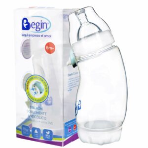 Biberón Para Bebés Curvo Anti-Cólico BEGIN 10 Oz