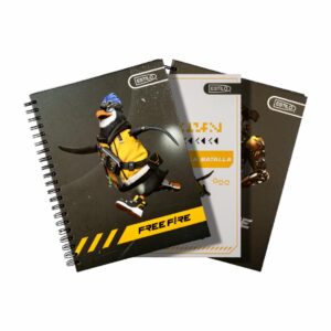 Cuaderno A 1 Línea Con Diseño Free Fire Pasta Dura ESTILO 100H